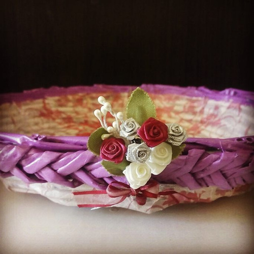 Panera Con Decoupage En Cesteria China Ideal Decoracion