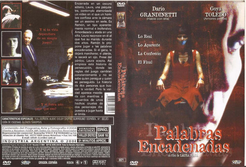 Palabras Encadenadas Dvd Darío Grandinetti Goya Toledo 2003