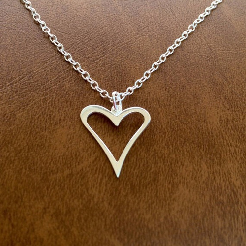 Collar Corazon En Plata 950, Dia De Los Enamorados