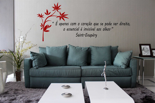 Adesivo Decorativo Parede Sala Quarto Frase Flor Floral