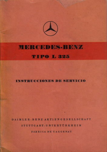 Libro Mercedes Benz Tipo L 325