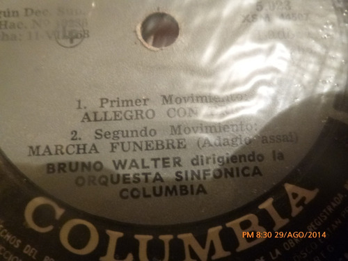 Vinilo Lp De Bruno Walter - -beethoven La Heroica (u883