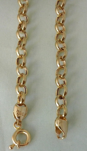 Pulseira Modelo Ello Portugues (oca) Em Ouro 18k 750.