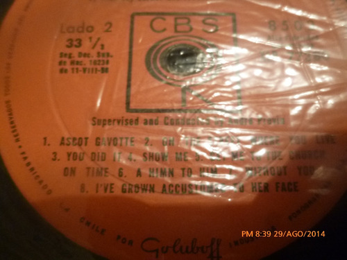 Vinilo Lp De My Fair Lady - -audrey Rex (u396