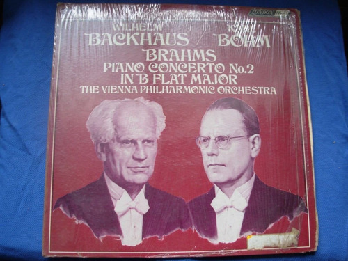 Lp Wilhelm Backhaus Karl Bohm Brahms Nº 2 In B Flat Major