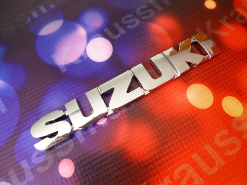 Suzuki, Logo Emblema Cromado, 15x2.5cms