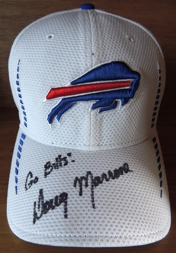 Gorra New Era Bills Búfalo Autógrafiada Doug Marrone Nfl Coa