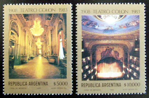 Argentina, Serie Gj 2088-89 Teatro Colón 83 Mint L5266