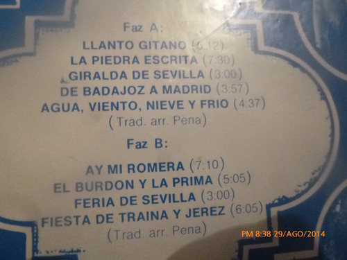 Vinilo Lp De Paco Peña Y Su Grupo Puro Flamenco (u515