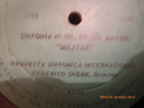 Vinilo Lp De Sinfonia Militar De Haydn Sinfonia N°100(u393