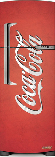 Adesivo Geladeira Coca Cola Logo # 37 (porta Única)