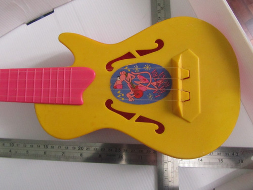 Antigua Guitarra Pantera Rosa Vintage Buen Estado Basa 70s