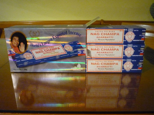 6 Cajitas De Sahumerios Nag Champa Sai Baba Importados