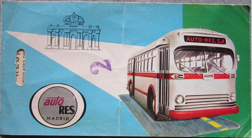 Antiguo Boleto D Bus Auto Res Madrid España