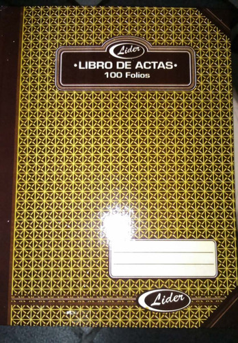 Libro De Actas De 100 Folios Marca Lider 