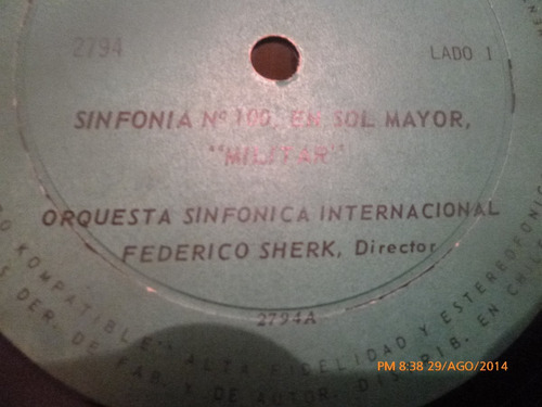 Vinilo Lp De Sinfonia Militar De Haydn Sinfonia N°100(u393