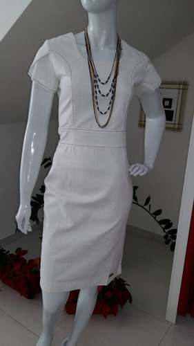Vestido Titanium Moda Evangélica Off White - 40 Outlet