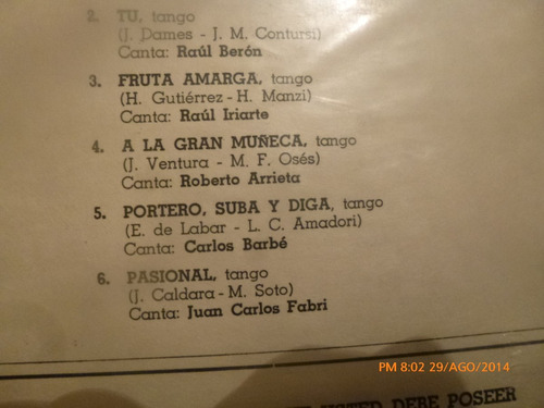 Vinilo Lp De Miguel Calo -- Doce Voces Del Recuerdo (u344