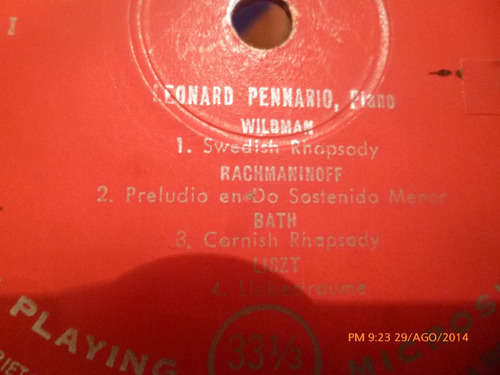 Vinilo Lp De Leonard Pennario -- Concierto De Star (u230