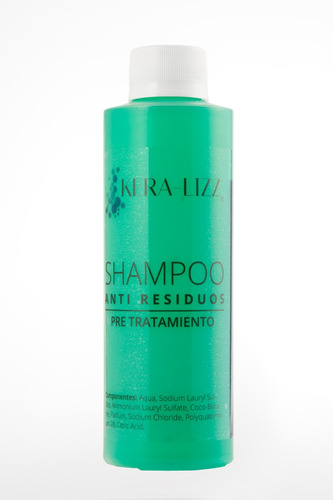 Shampoo Antiresiduos Pre Alisado Keratina Kera-lizz ® 250 Ml