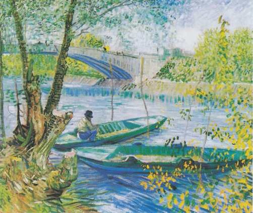 Vincent Van Gogh - Pescando En Primavera - Lámina 45 X 30 Cm