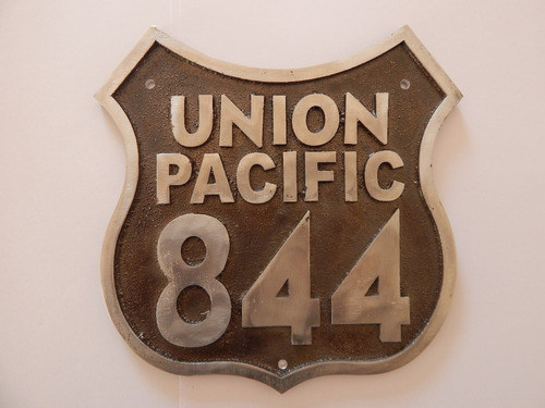 Placa Trem Union Pacific 844 Ferrovia Ferreomodelismo Relevo