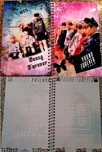 Libreta Bts Young Forever Oppas Korea Kpop Cuaderno