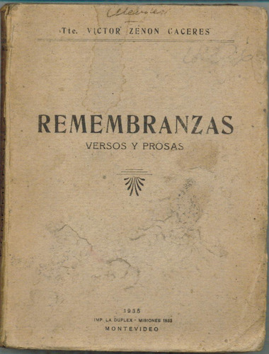 Historia Remembranza Ejercito Uruguay Caceres 1935 Militaria
