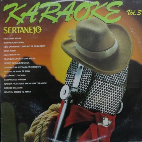 Lp Karaoke Sertanejo  -  Volume 3  -  Vinil Raro