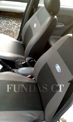 Funda Asiento Simil Cuero Logo Bordado Ford Focus 2