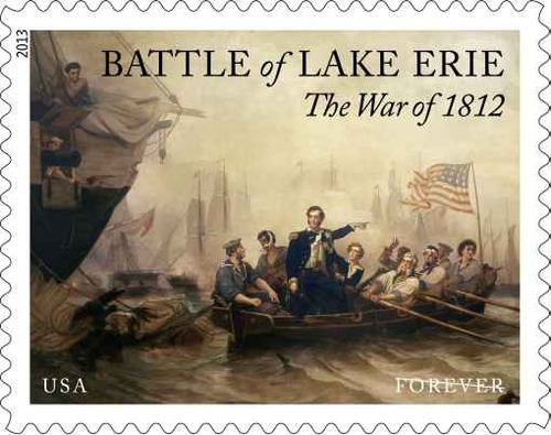 Lámina 45 X 30 Cm. - Batalla Del Lago Erie En 1812 U.s.a.