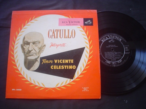 Lp (1º) Vicente Celestino -catullo -10 Pol.- 1955 -capa Dura