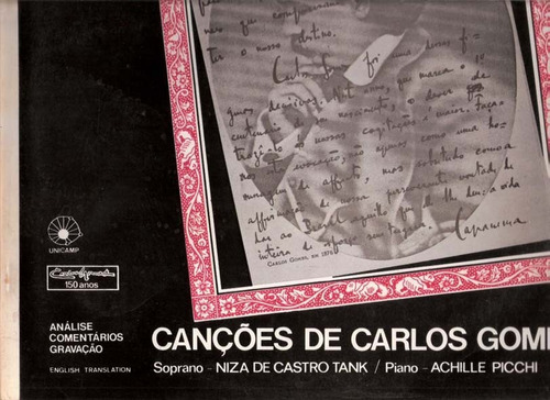 Lp Cancoes De Carlos Gomes    Unicamp