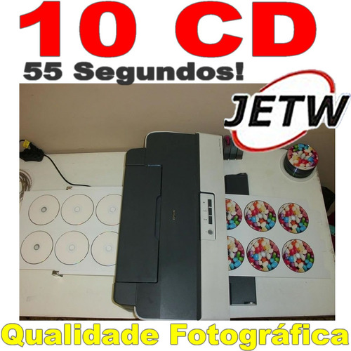 Kit Bandeja 10 Cd Dvd Bluray T1110 Impressora Adaptada