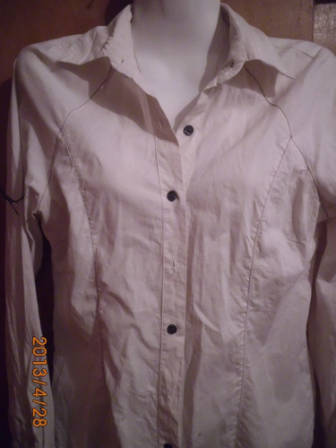 Blusa Camisa De Licra Entallada Para Dama Talle S Casi Nueva