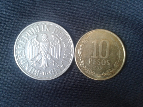 Alemania Federal 1 Mark Níquel 1958 Ceca D