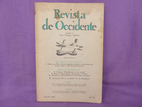 Revista De Occidente, Alianza Editorial, México, Núm. 79.