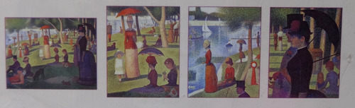 4 Cartão C/ Envelope Arte Georges Seurat Tarde Domingo Eua
