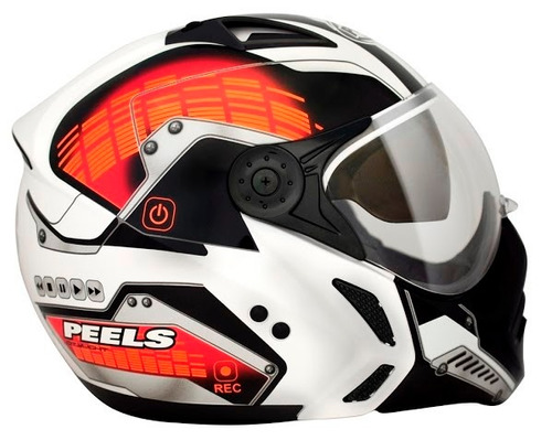 Capacete Peels Mirage City Light Branco /vermelho Tamanho 56