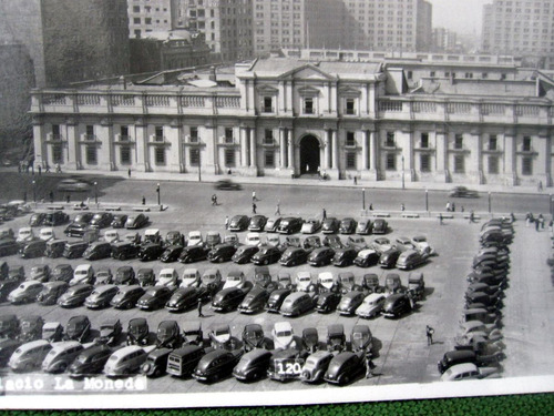 Antigua Postal La Moneda Estacionamiento Autos Año 1942 Ap 
