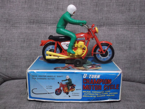 Vintage 60's 70's Metal Plastico Moto Junior Toy Japon 100%+