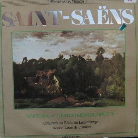 Lp Saint-saens - Sinfonia N.3 Em Dó Mestres Da Mú Vinil Raro