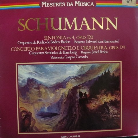 Lp  Schumann - Sinfonia N. 4 Opus 120 - Mestre Da Vinil Raro