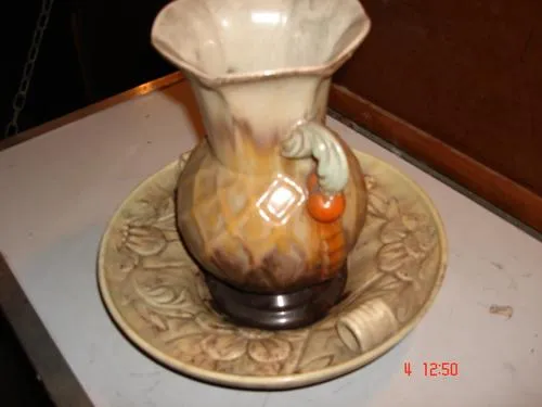 Jarron Y Base De Porcelana Inglesa