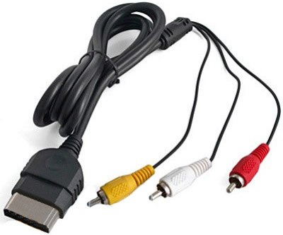 Cable Audio Y Video Av Rca Xbox Negro Clasico