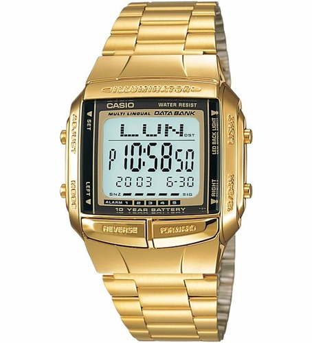 Relógio Casio Db-360 G Databank 30 Tel 5 Alarmes Db360 Gold