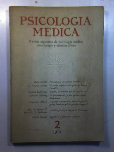 Revista Psicologia Médica - Vol. 1 - 2 - Fasam - 1974 -