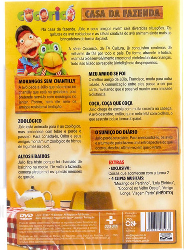 Dvd Cocoricó - Casa Da Fazenda - Novo***