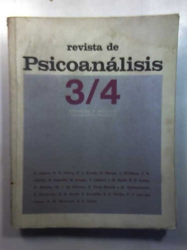 Revista De Psicoanálisis 3/4 - Jul/dic 1968