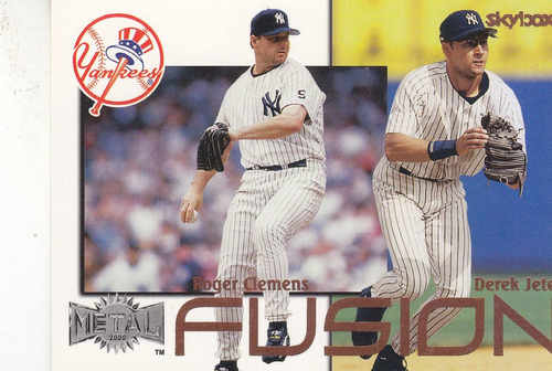 2000 Fleer Metal Fusion Roger Clemens Derek Jeter Yankees